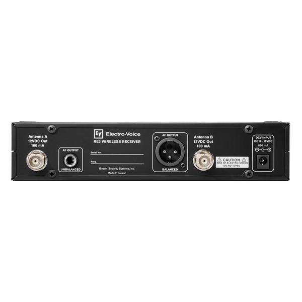 Electro-Voice RE3-RX Half Rack Space Wireless Receiver Back Panel