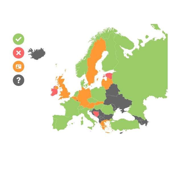 488 - 524 MHz wireless operating frequency map