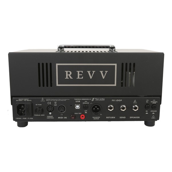 Revv D20 Lunchbox Valve Head w/ Two Notes Cab Emulation  - rear