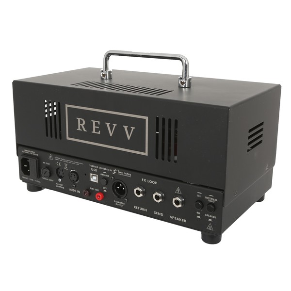 Revv D20 Lunchbox Valve Head w/ Two Notes Cab Emulation - back slant