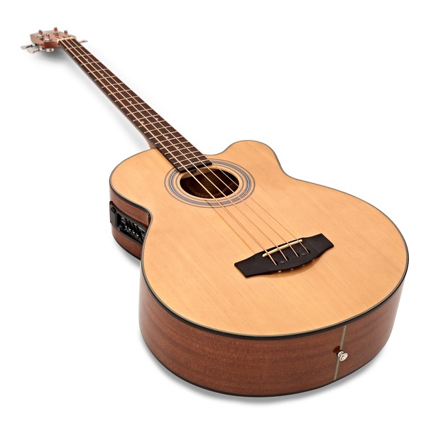 Electro Acoustic High-Gloss Bass Guitar by Gear4music angle