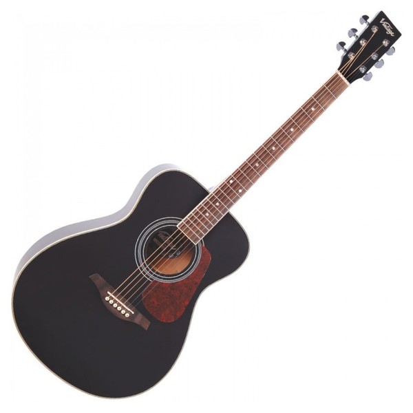 Vintage V300 Folk Acoustic Outfit, Black