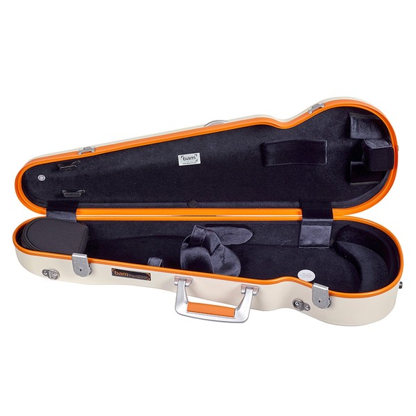 BAM SUP2002XL Supreme Ice Hightech Violin Case, White and Orange, Inside