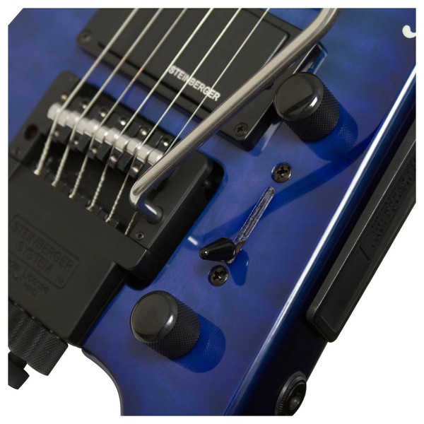 Steinberger Spirit GT-PRO Quilt Top Deluxe, Trans Blue