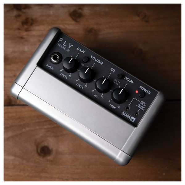 Blackstar Fly 3 Mini Amp, Silver - top on table