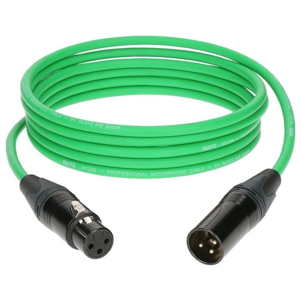 Klotz M1 XLR Microphone Cable Green, 1m