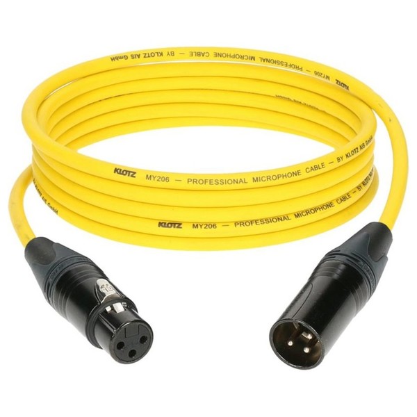 Klotz M1 XLR Microphone Cable Yellow, 1m