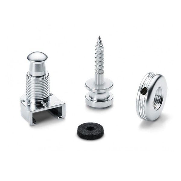 Schaller Security Strap Lock Set, Nickel full kit