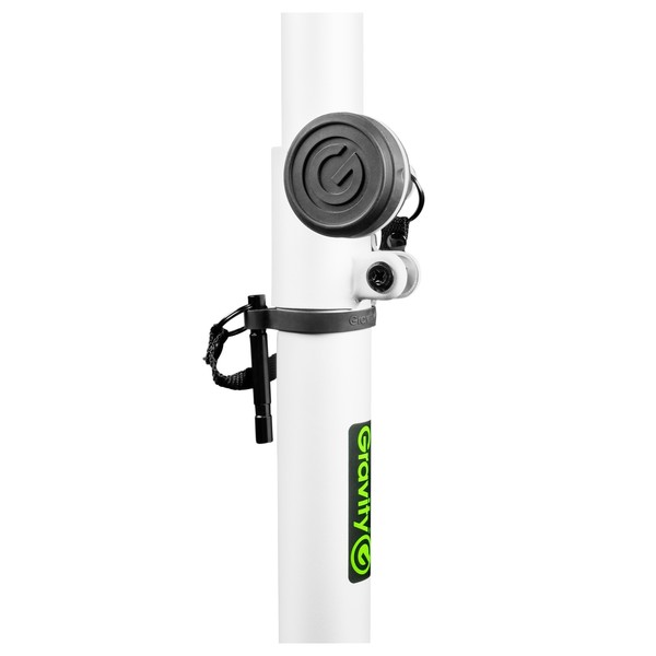 Gravity LS431W Square Base Steel Lighting Stand, White Knob