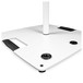 Gravity LS431W Square Base Steel Lighting Stand, White base