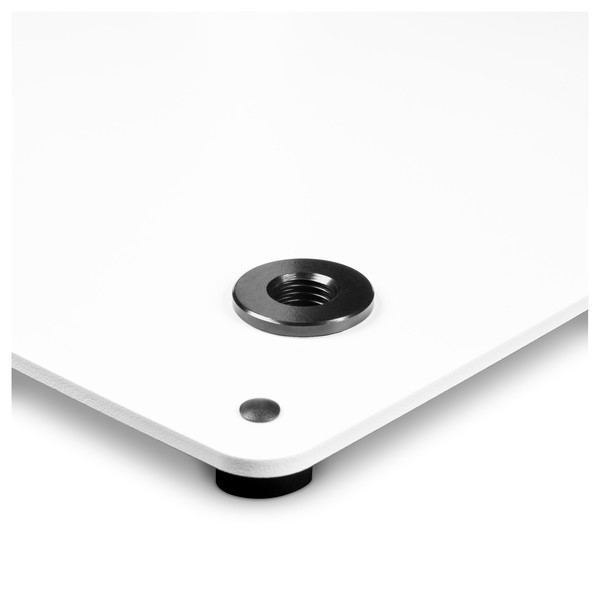 Gravity LS431W Square Base Steel Lighting Stand, White Foot