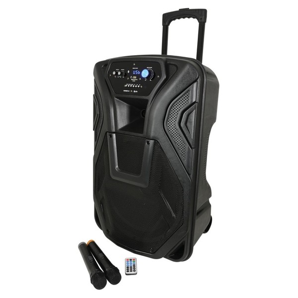 QTX Busker 15 PA with VHF Mics, Media Player & Bluetooth - Main