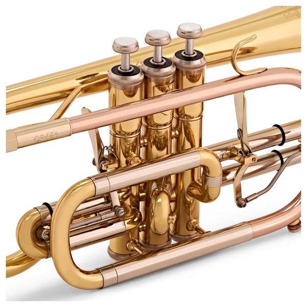 Bach CR651 Bb Cornet Outfit, Lacquer keys