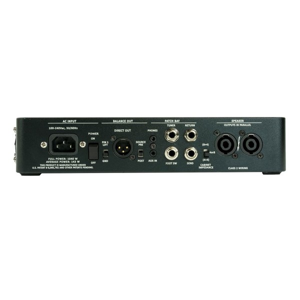 Gallien Krueger Legacy 500 500W Bass Amp - Back