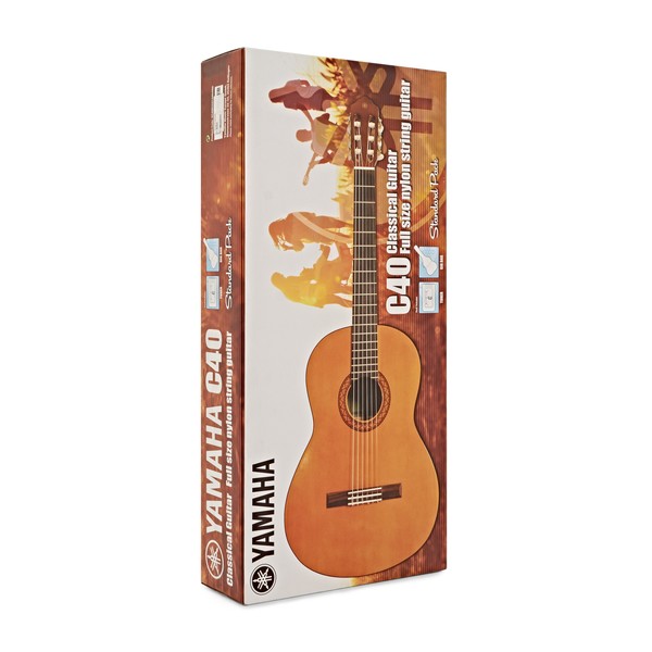 Yamaha C40II Classical Guitar Standard Pack, Natural box