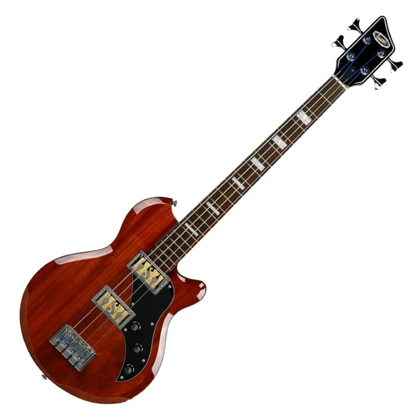 Supro Huntington 2 Bass w/ Piezo, Natural Mahogany