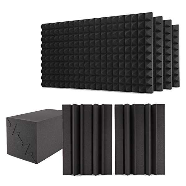 AcouFoam 100x50cm Acoustic Panel by Gear4music, Studio Pack