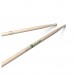 Promark Classic Forward 5A Raw Hickory Drumsticks, Wood Tip Angle