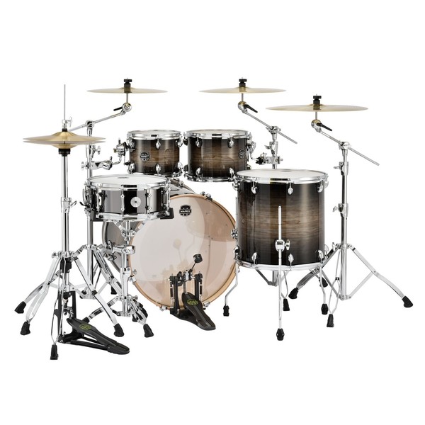 Mapex Armory 22'' LA Fusion 5pc Shell Pack, Black Dawn - behind kit