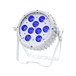 LEDJ Intense 9P10 RGBAW LED Slim Par Can, White Housing, Floor Standing Lit