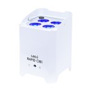 LEDJ Rapid QB1 RGBW Zasilana bateryjnie dioda LED Uplighter, biała obudowa