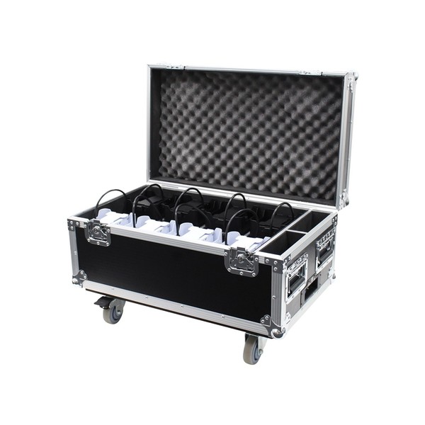 LEDJ Rapid QB1 Charge Flight Case, Front Angled Open