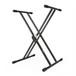 X-Frame Double Braced Keyboard Stand by Gear4music - Angled