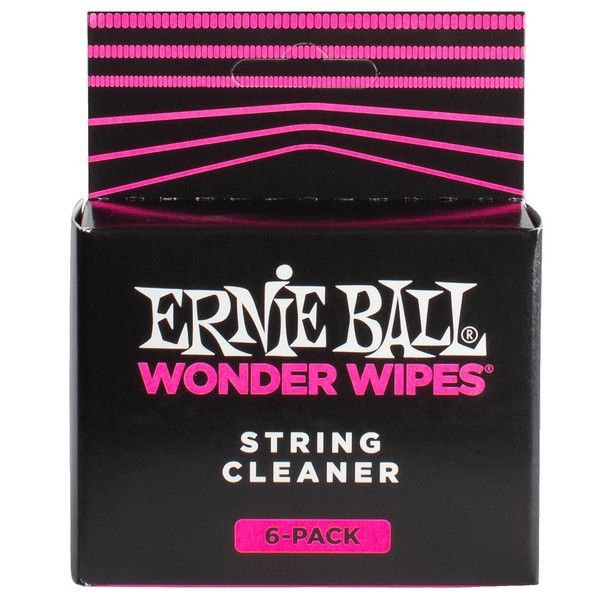 Ernie Ball Wonder Wipe String Cleaner, 6 Pack - Front View