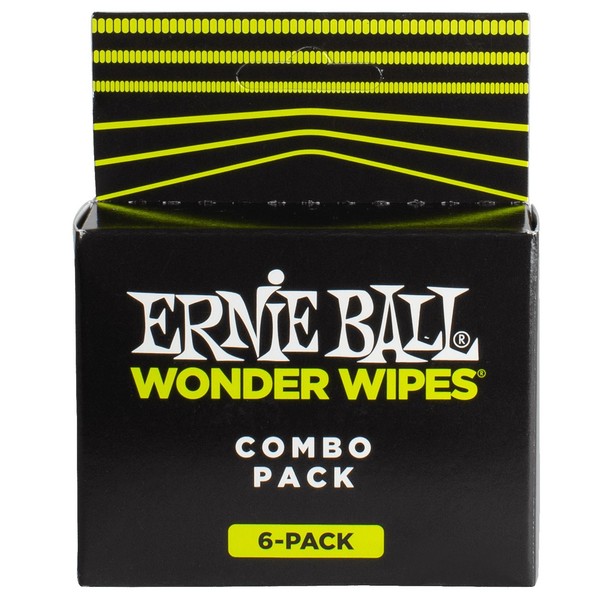 Ernie Ball Wonder Wipes Combo, 6 Pack - Front View
