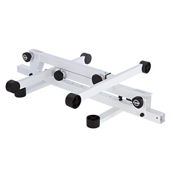 K&M 18820 Omega Pro Table Style Keyboard Stand, White, Flatpack
