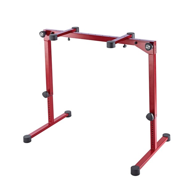 K&M 18820 Omega Pro Table Style Keyboard Stand, Red, High