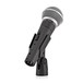 Shure SM58S Dynamic Cardioid Vocal Microphone with Switch - Angled Right in Clip
