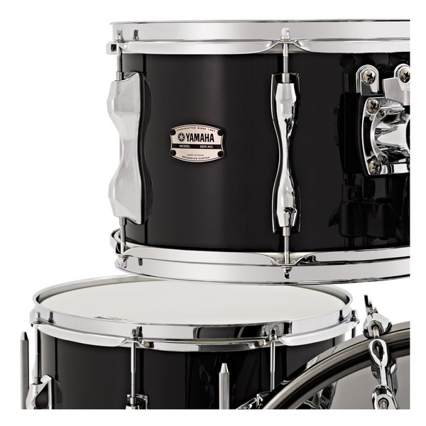 Yamaha Recording Custom 4 Piece Shell Pack, Solid Black w/Bag Set - rack tom