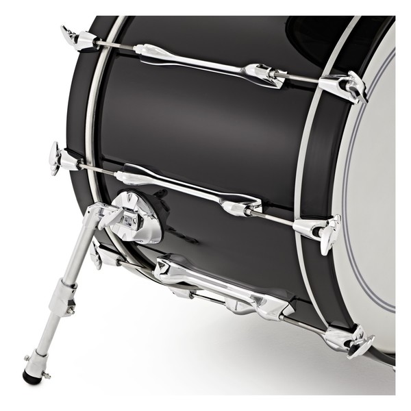Yamaha Recording Custom 4 Piece Shell Pack, Solid Black w/Bag Set - bass legs