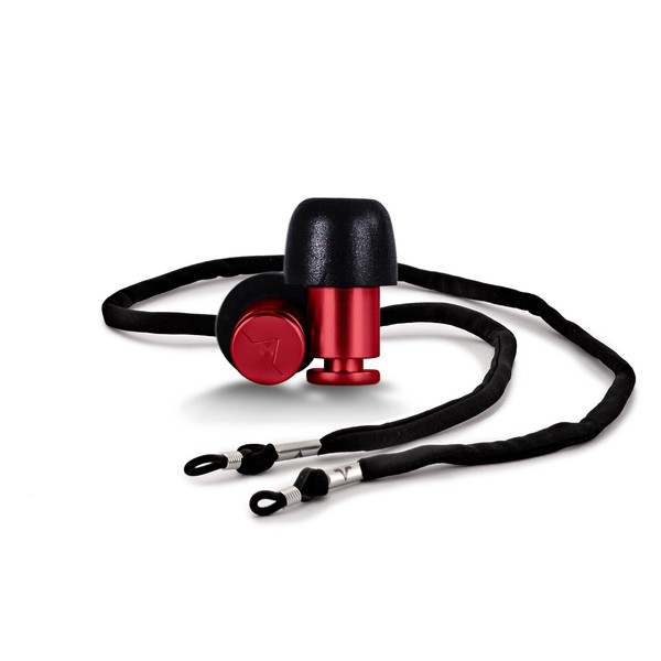 Flare Audio Isolate Aluminium Ear Plugs with Lanyard, Red