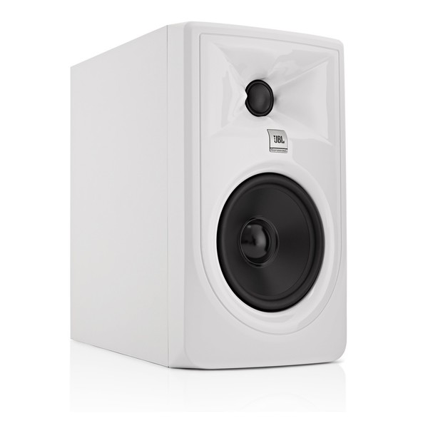 JBL 305P MKII Studio Monitors with Pads and Cables, White at