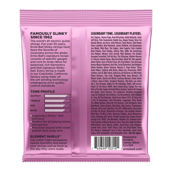 Ernie Ball Mega Slinky 2213 Nickel - back