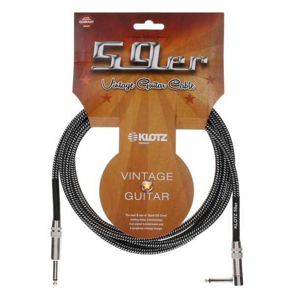 Klotz Vintage 59er Angled Guitar Cable, 4.5m