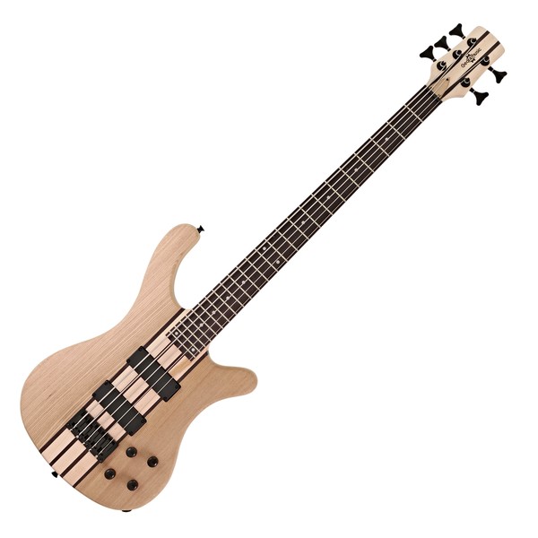 Oregon 5 String Bass Guitar by Gear4music, Natural - B-Stock