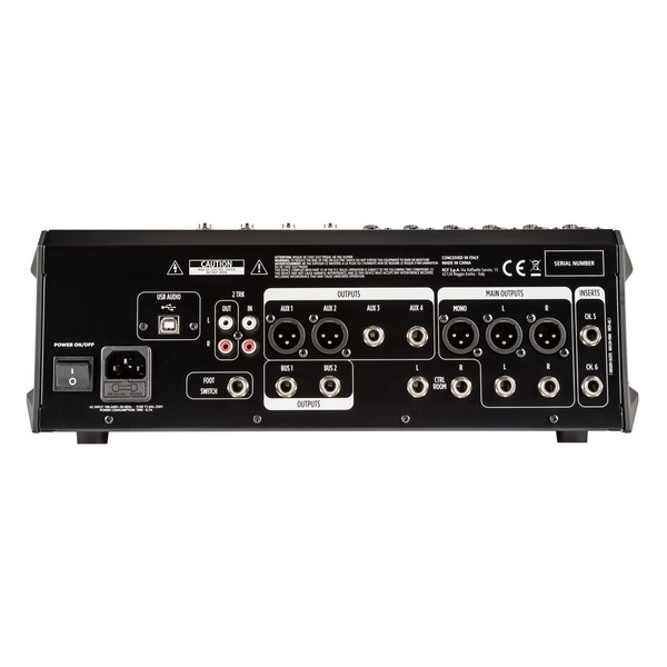 RCF E12 12-Channel Mixing Console Back Panel