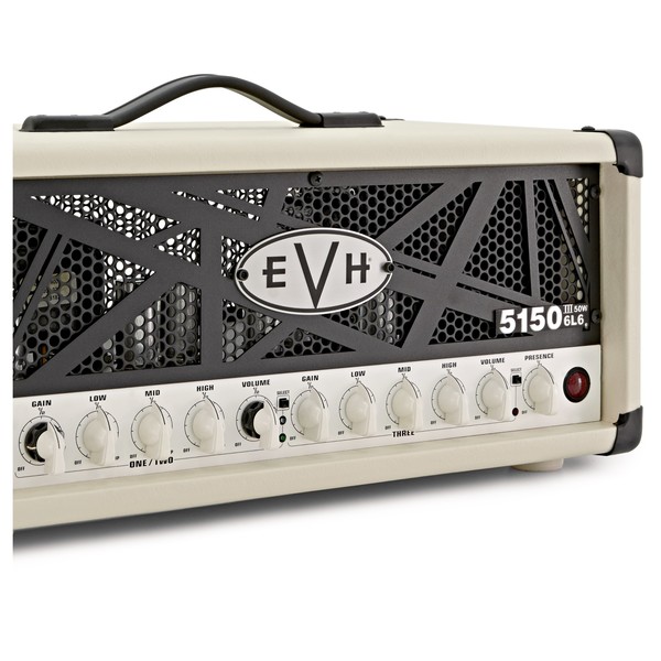 EVH 5150 III 6L6 50W Valve Head, Ivory angle close