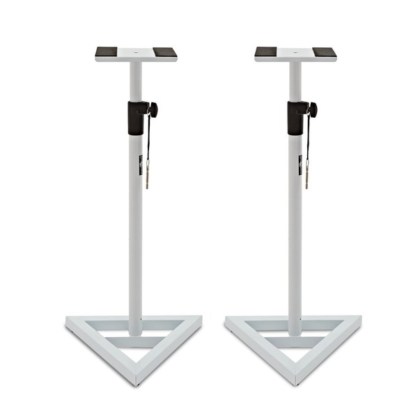 White Speaker Stands by Gear4music