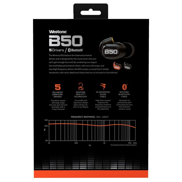 Westone B50 Armature Headphones - Box Rear