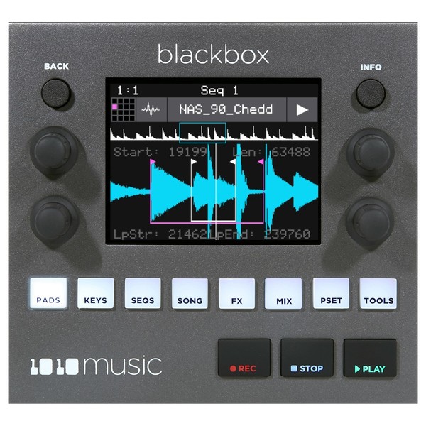 1010music Blackbox Compact Desktop Sampler - Top