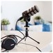 Rode PodMic Dynamic Podcasting Microphone - Mounted with Headphones