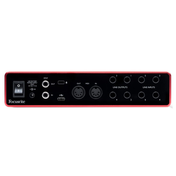 Focusrite Scarlett 8i6 MK3 rear