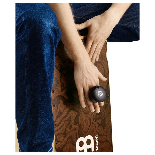 Meinl Percussion Cajon Ring Castanet, Black  - In Use