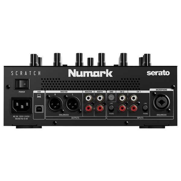 Numark Scratch 2-Channel Scratch Mixer - Back panel