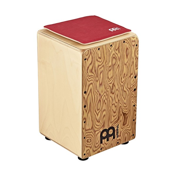Meinl Percussion Synthetic Leather Cajons Seat, Vintage Red - In Use