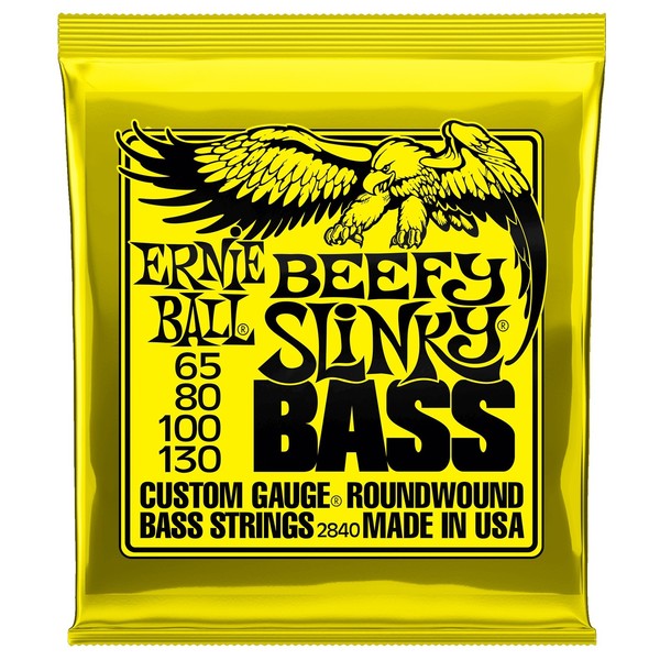 Ernie Ball Beefy Slinky Bass Strings, 65-130 - Front View